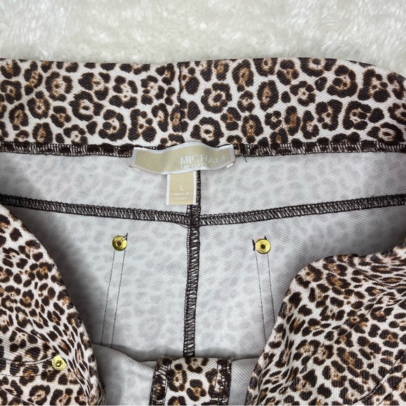 Michael Kors leopard cheetah legging jeans stretchy - Picture 4 of 7